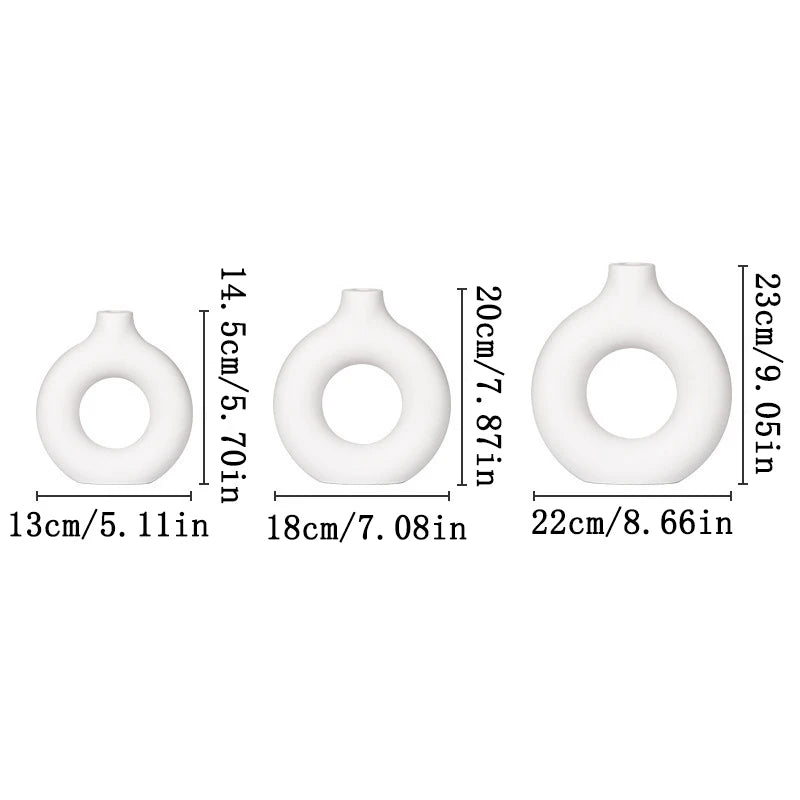 Vase Nordik™ – Vase à Fleurs Plastique Blanc Minimaliste