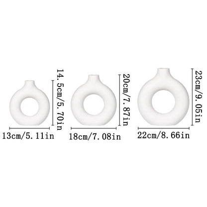 Vase Nordik™ – Vase à Fleurs Plastique Blanc Minimaliste