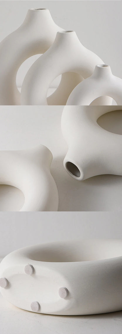 Vase Nordik™ – Vase à Fleurs Plastique Blanc Minimaliste