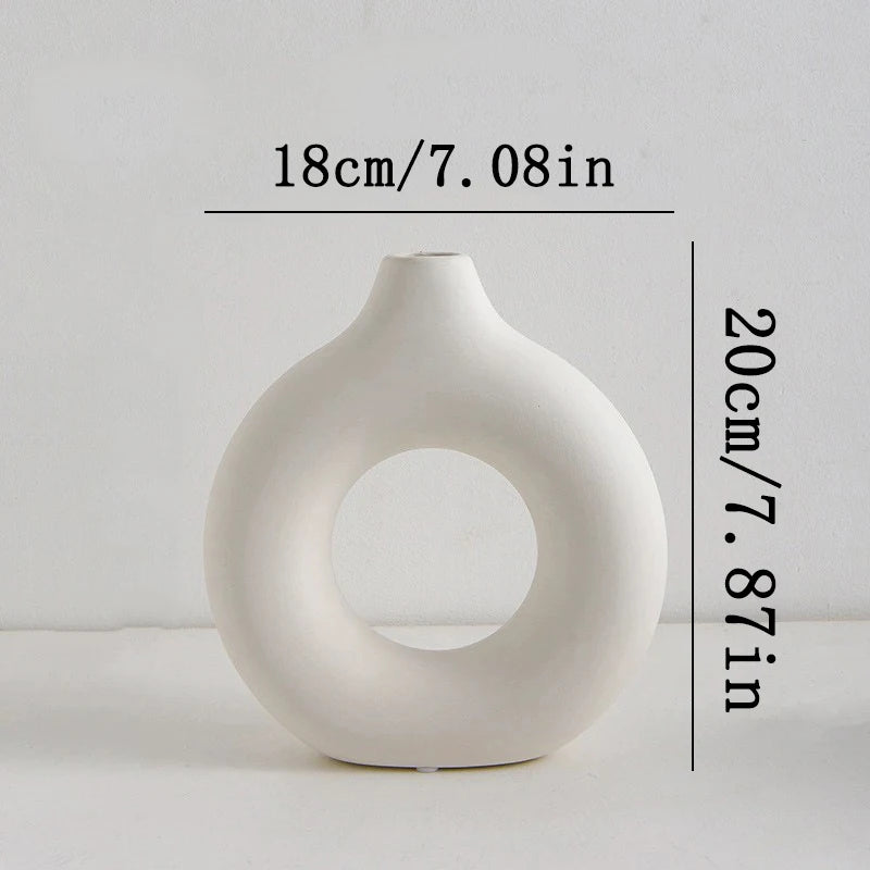 Vase Nordik™ – Vase à Fleurs Plastique Blanc Minimaliste