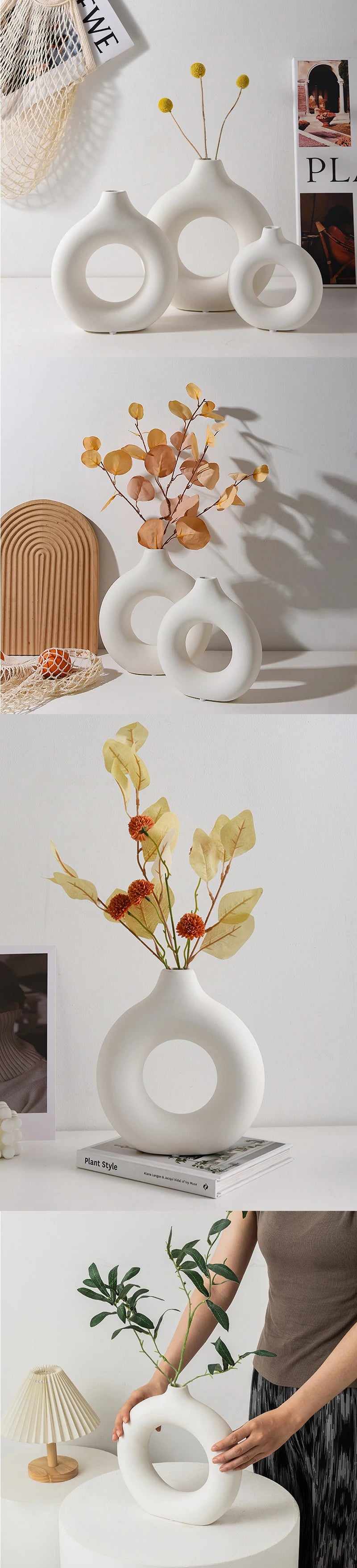 Vase Nordik™ – Vase à Fleurs Plastique Blanc Minimaliste