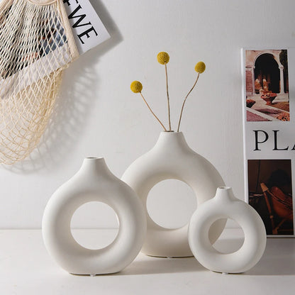 Vase Nordik™ – Vase à Fleurs Plastique Blanc Minimaliste