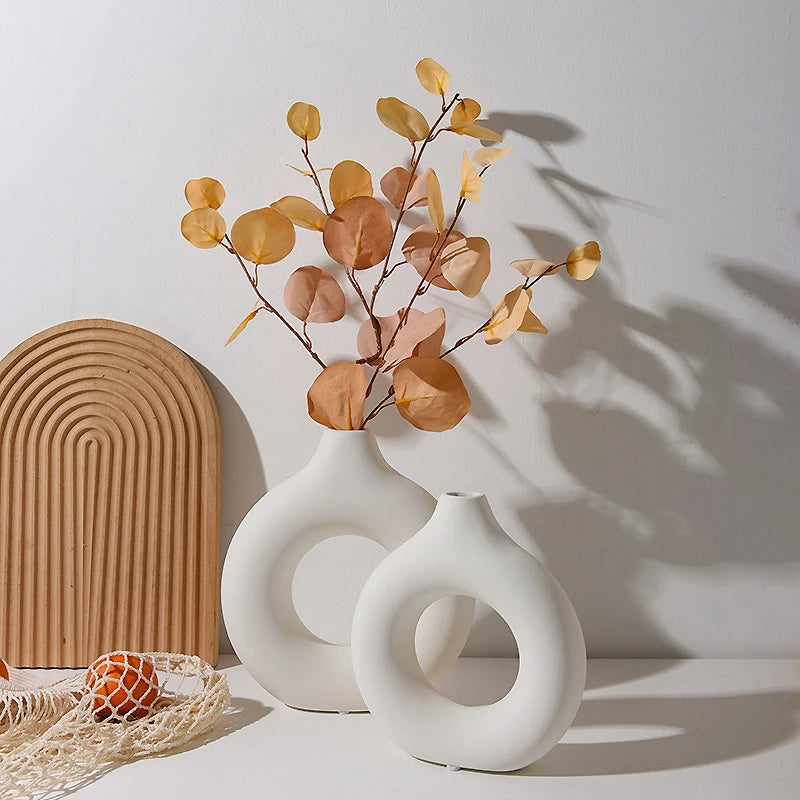 Vase Nordik™ – Vase à Fleurs Plastique Blanc Minimaliste